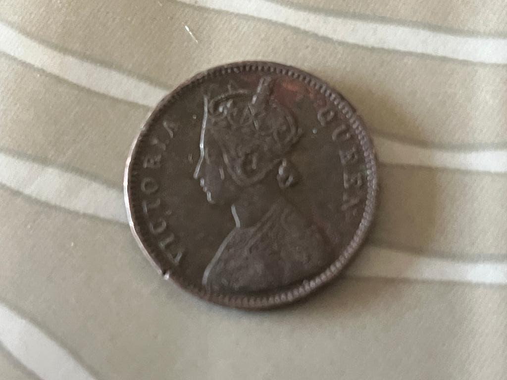 India munt. Kwart anna 1862, Ophalen of Verzenden, Zuid-Azië