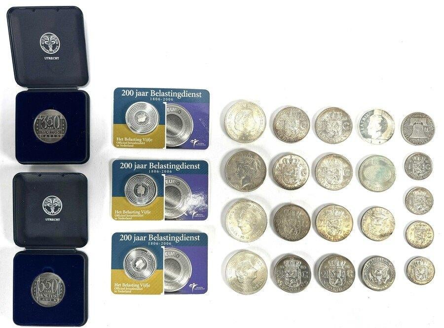 1448. Zilveren munten - KNM en US Mint, 1923–2006, Ophalen of Verzenden, Zilver