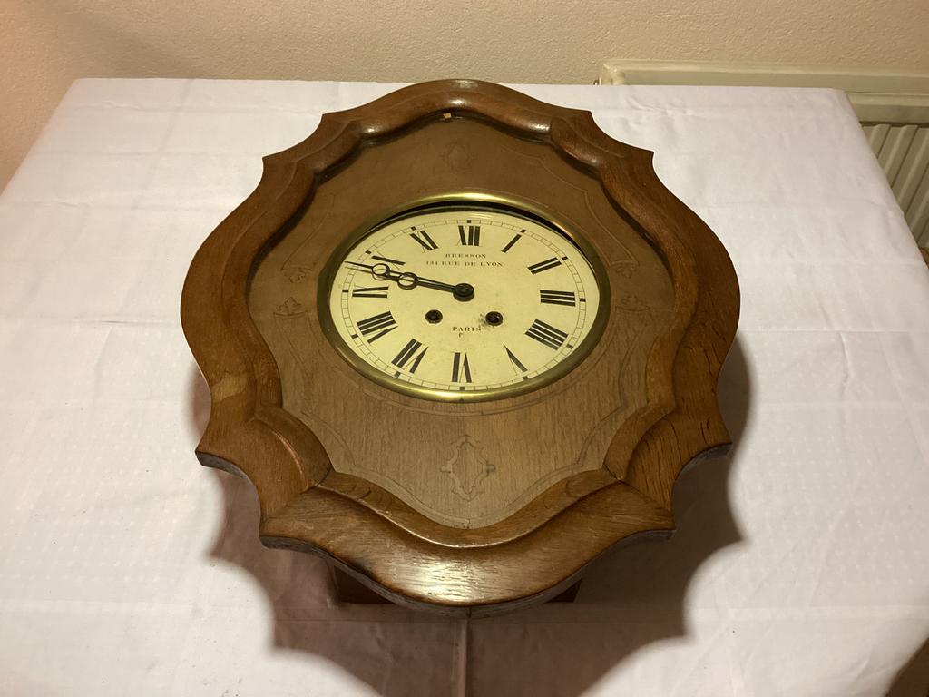 Antieke klok. Ossenoog/Oeil de Boeuf . Frans., Ophalen of Verzenden