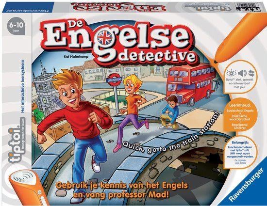 Tiptoi Spel – The English detective, Ophalen, Zo goed als nieuw, Taal en Lezen, Met geluid