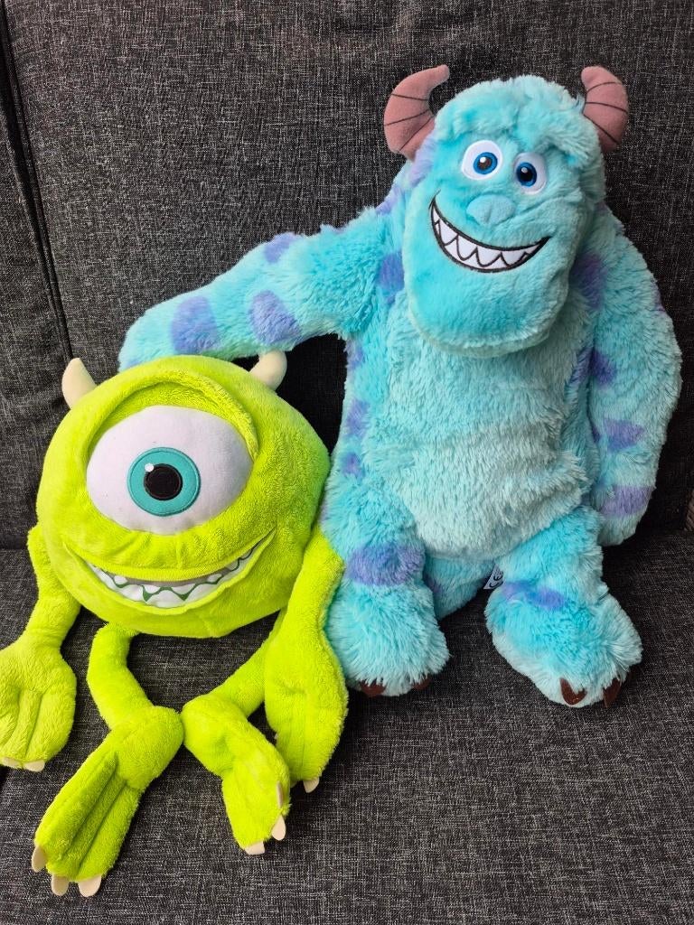 Mike & Sully knuffels - Monsters & Co - 50 cm, Ophalen of Verzenden, Zo goed als nieuw, Overige typen