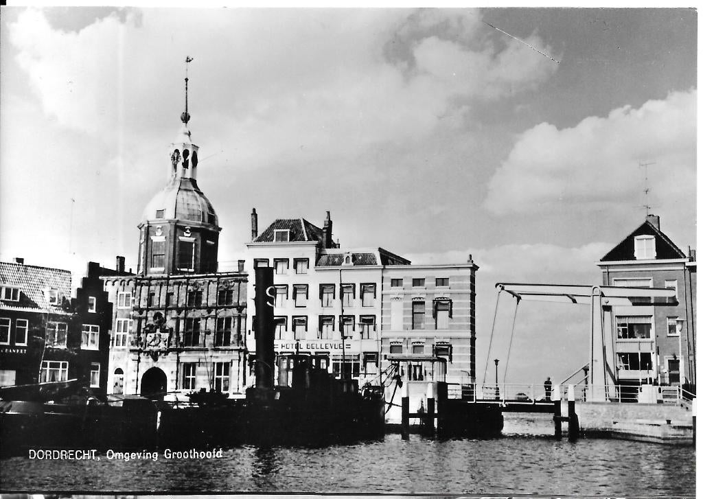 Ansichtkaart	Dordrecht	Omgeving Groothoofd, Verzenden, 1940 tot 1960, Ongelopen, Zuid-Holland