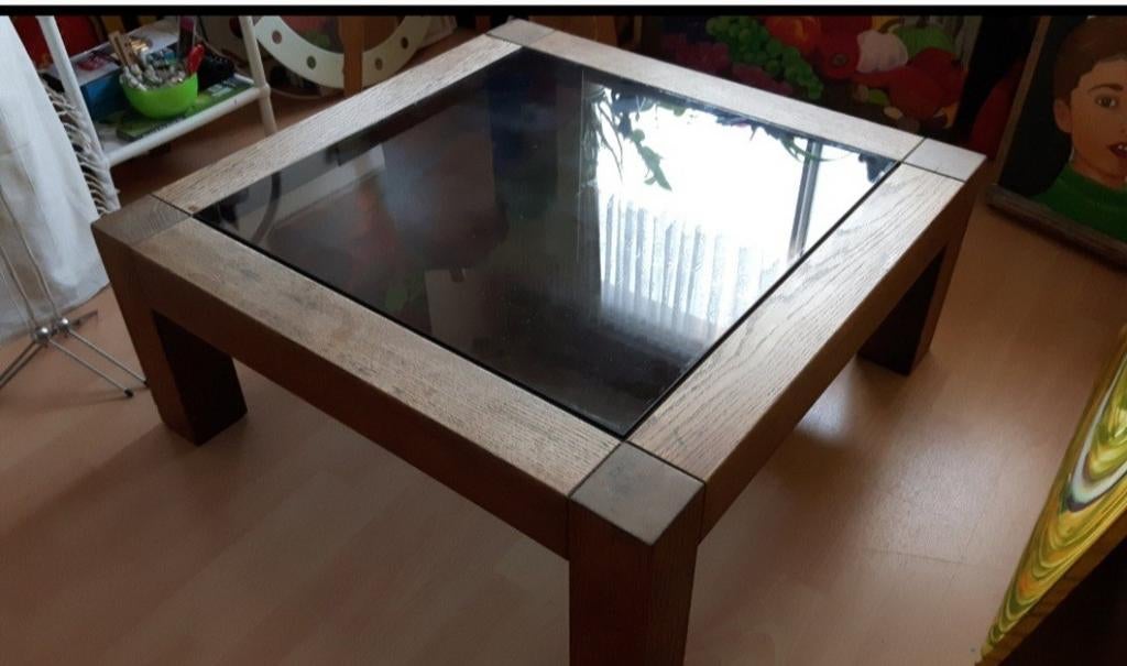 Salontafel, Huis en Inrichting, Tafels | Salontafels, Ophalen, Gebruikt, 50 tot 100 cm, Jaren 80-90