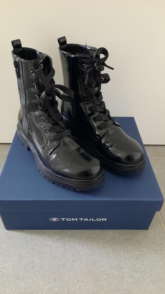 Tom Tailor biker boots maat 39, Zwart, Lage of Enkellaarzen, Zo goed als nieuw, Tom Tailor