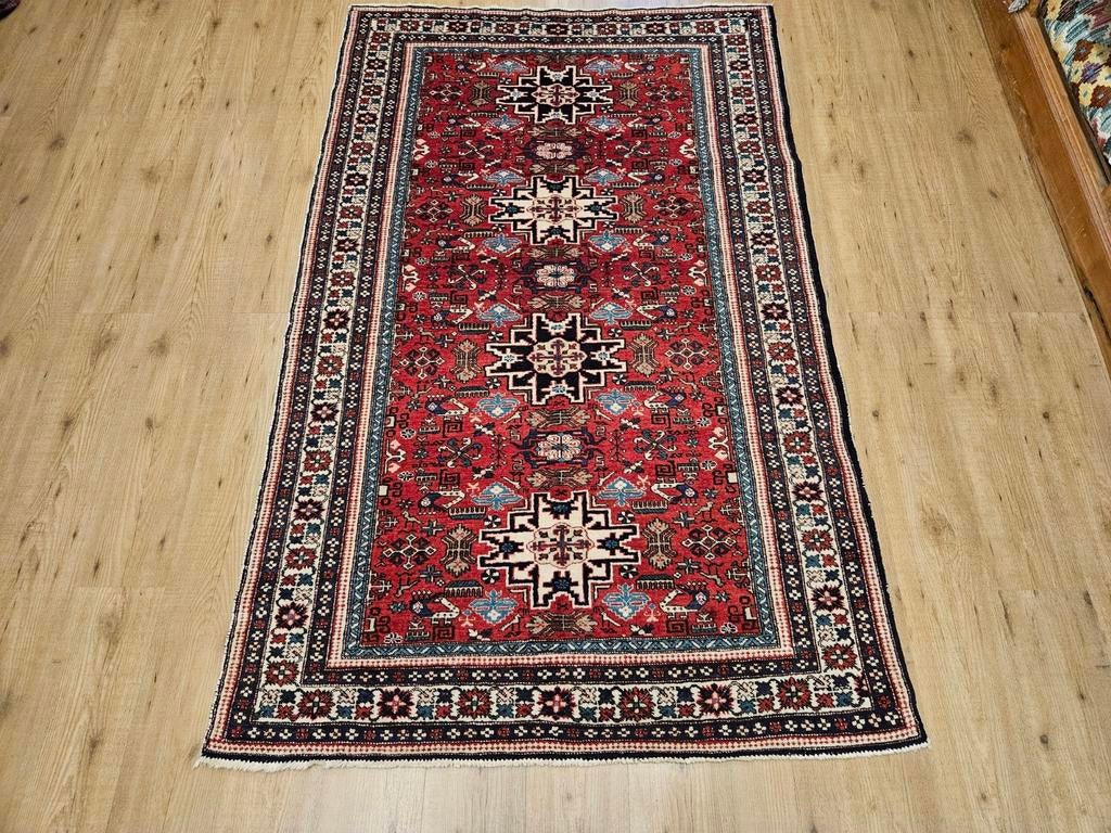 Vintage handgeknoopt perzisch tapijt ardebil 220x135, 100 tot 150 cm, Perzisch, 200 cm of meer, Ophalen of Verzenden