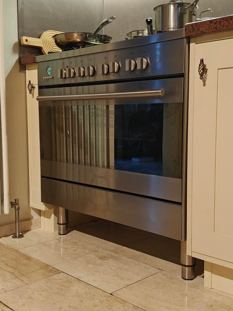 M-System RVS gasfornuis 6 pits, oven, Ophalen