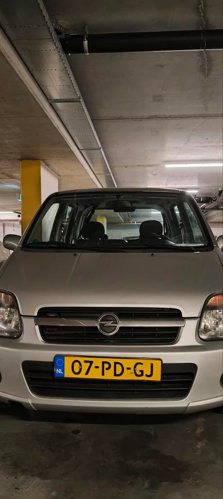 Opel Agila 1.2 I 16V 2004 Grijs (5-5-2004), Voorwielaandrijving, Stof, Zwart, Origineel Nederlands