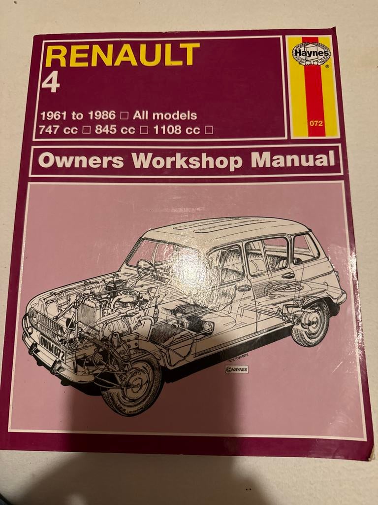 Renault 4 Owners Workshop Manual (1961-1986) - Haynes, Ophalen of Verzenden