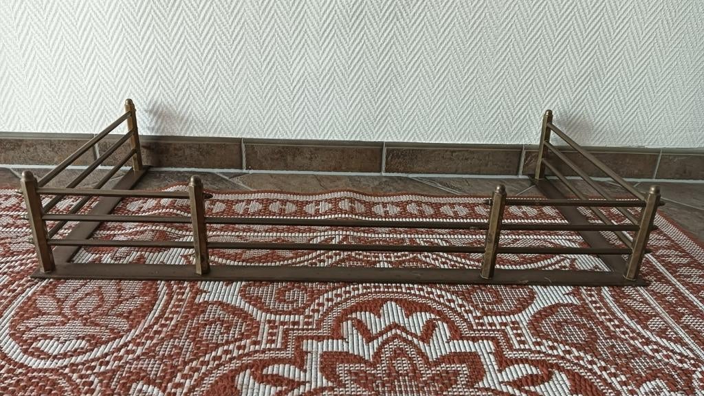 Oude, handgemaakte, massief messing haardrand/ voorzetrand, Ophalen