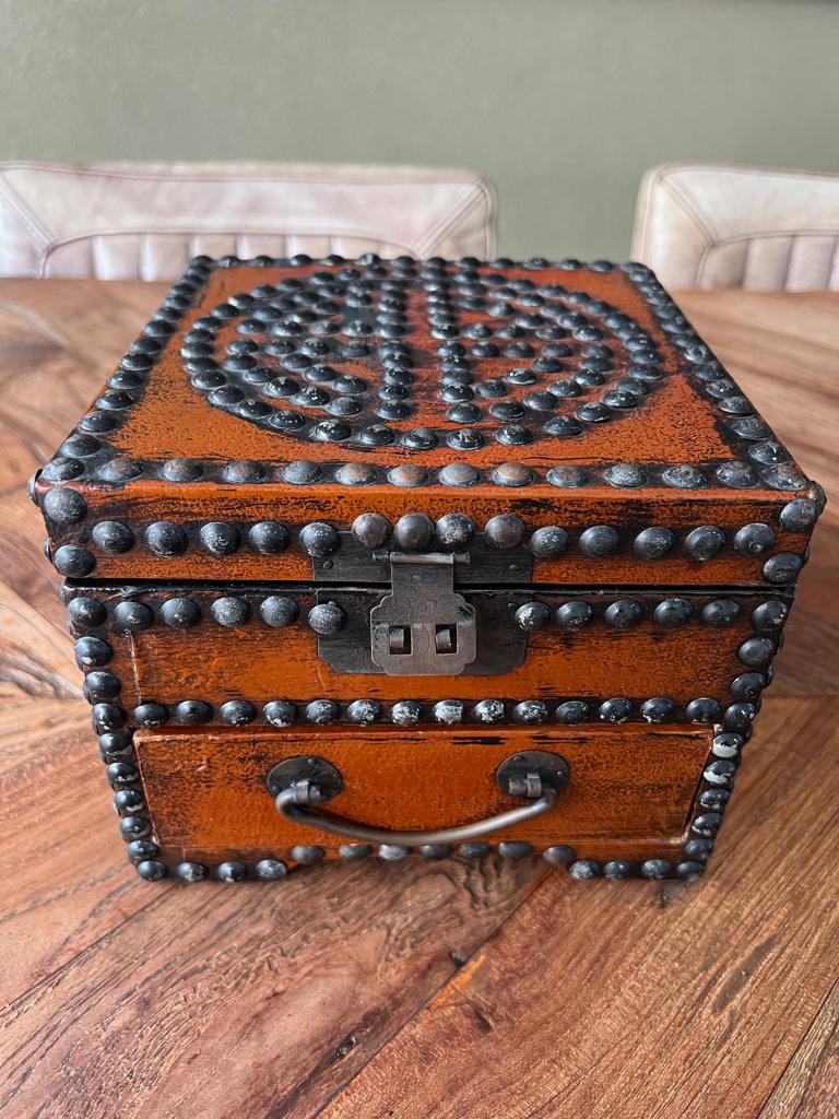 Chinese sieradenkist chinees oosters aziatisch kist leer, Ophalen of Verzenden