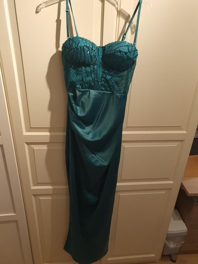 Avond jurk / Gala jurk NIEUW  Groen,  Maat S, Ophalen, Nieuw, Groen, Galajurk