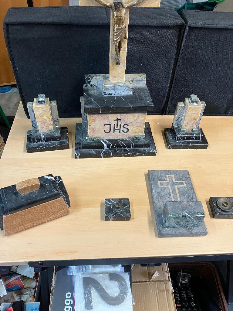 Religie antiek (Marmer, beelden gips) p. st. of set t.e.a.b., Antiek en Kunst, Antiek | Religie, Ophalen