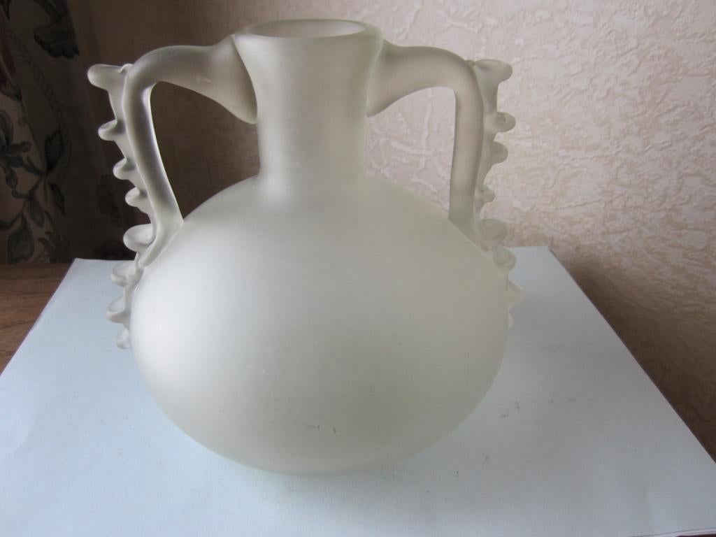 Vintage Murano glass amphora met 2 handles, Verzenden