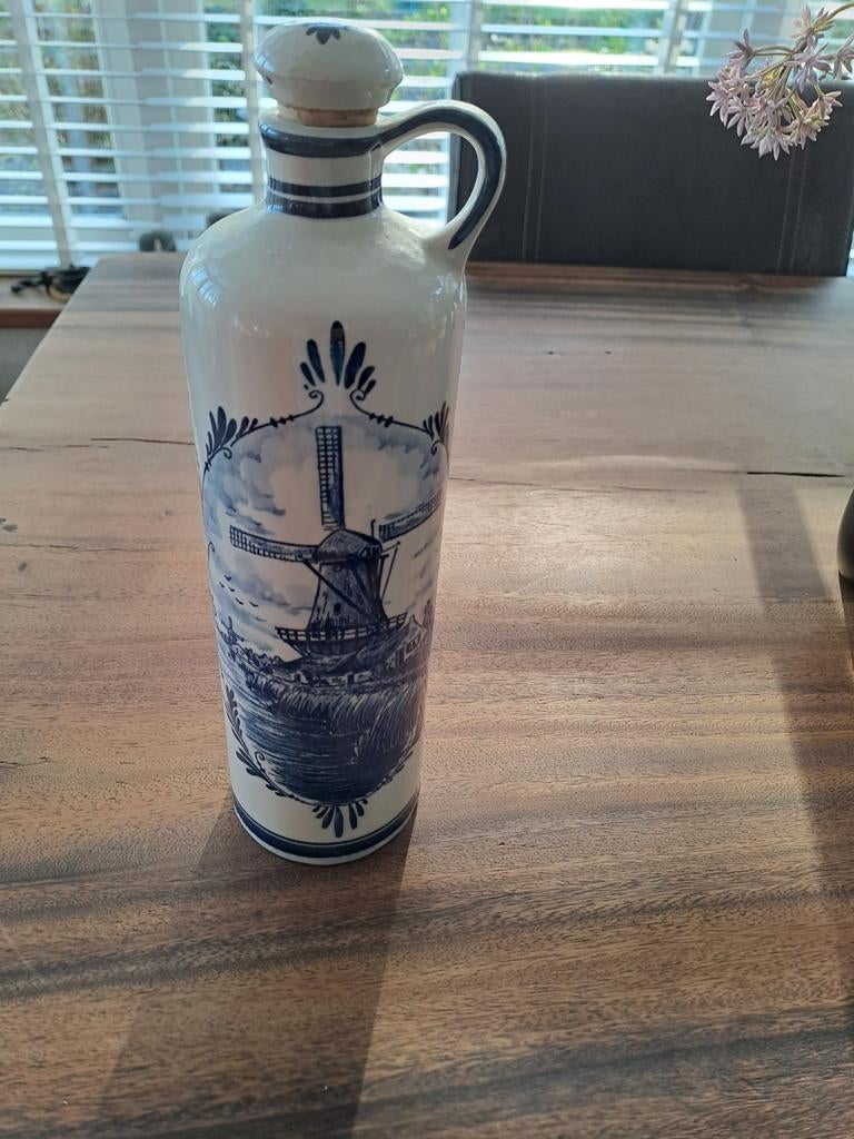 Delfts blauwe Bols fles met molen, Antiek en Kunst, Antiek | Keramiek en Aardewerk, Ophalen of Verzenden