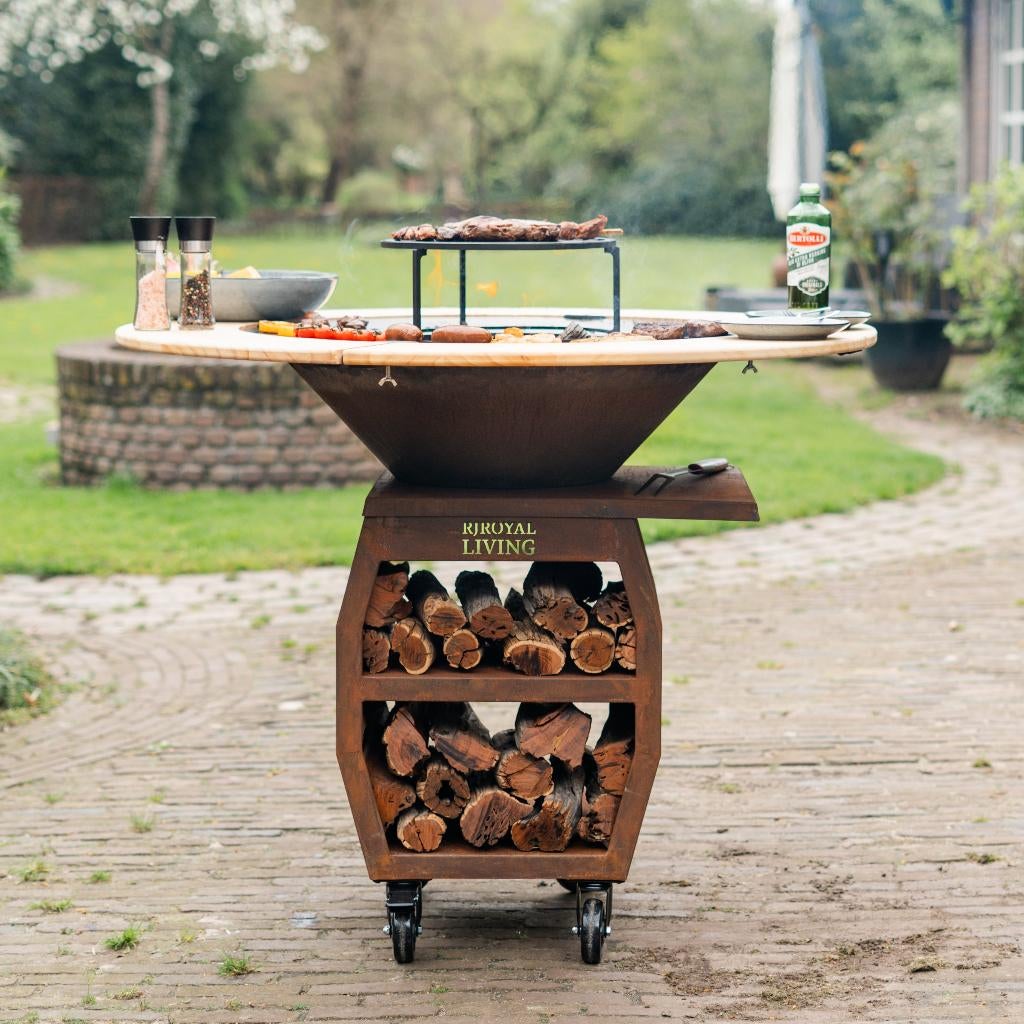 BBQ Plancha Compañero XXL Cortenstaal 2.0 met omranding NW, Ophalen of Verzenden, Nieuw, RJRoyal Living, Met accessoires