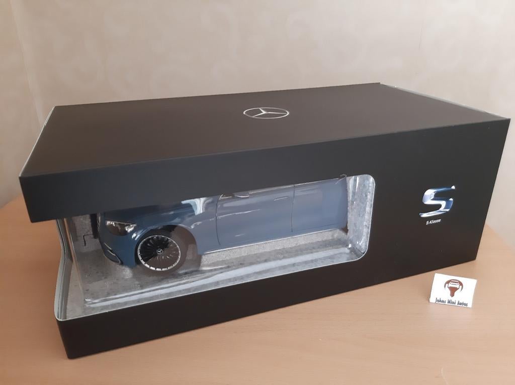 Mercedes Benz S-Klasse (V223) Vintage Blue van Norev HQ 1:18, Auto, Nieuw, Norev, NOREV HIGH QUALITY