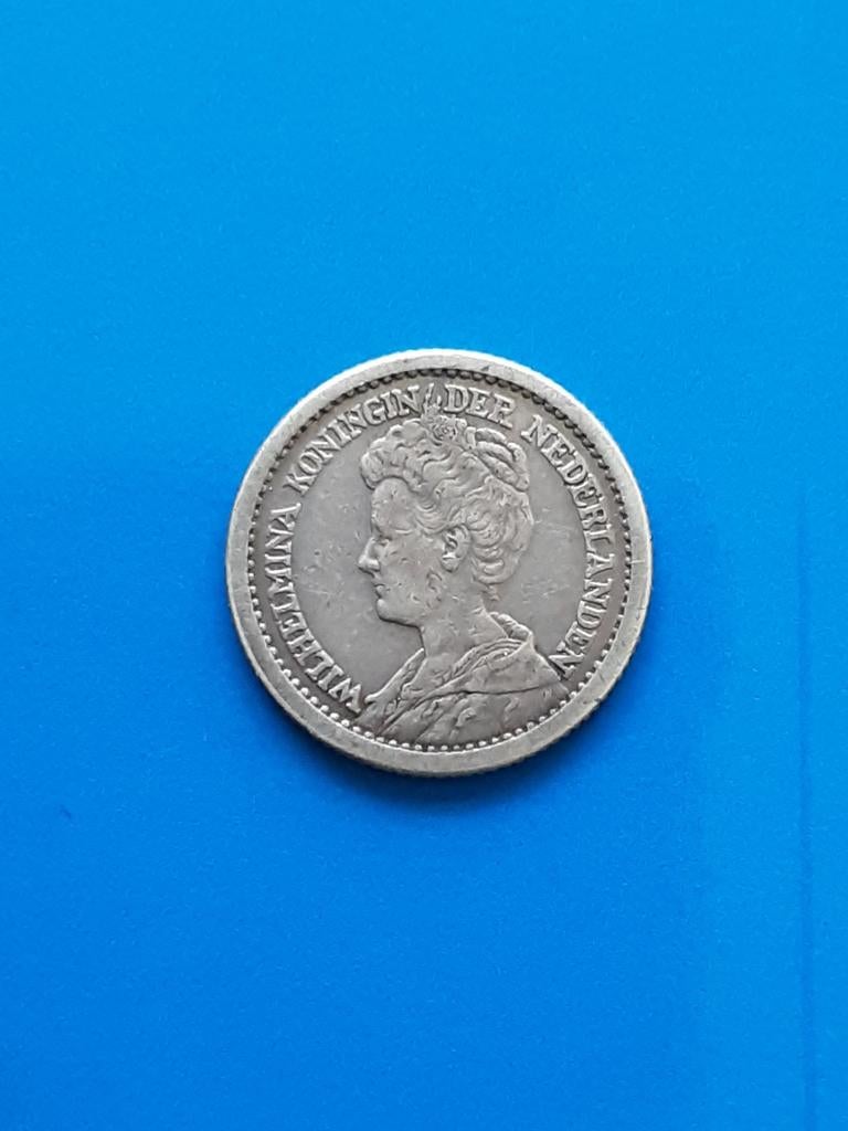 Halve gulden 1910 zilver, Postzegels en Munten, Munten | Nederland, ½ gulden, Verzenden, Zilver, Koningin Wilhelmina