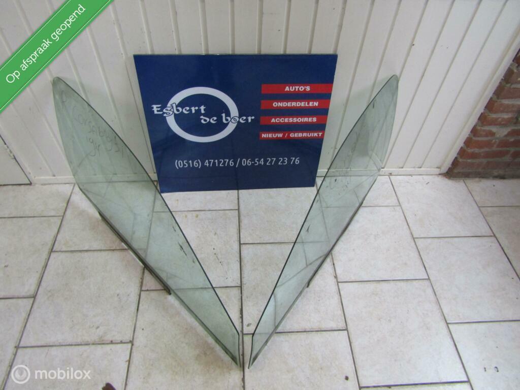 Portierruit deur raam opel corsa b 3 deurs, Auto-onderdelen, Gebruikt, Opel, Ophalen of Verzenden, Opel