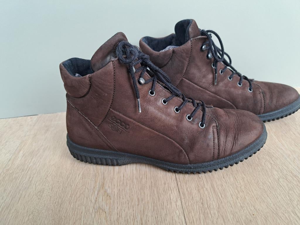 Ecco soft damesschoenen maat 39, Ophalen of Verzenden, Zo goed als nieuw, Bruin, Sneakers of Gympen