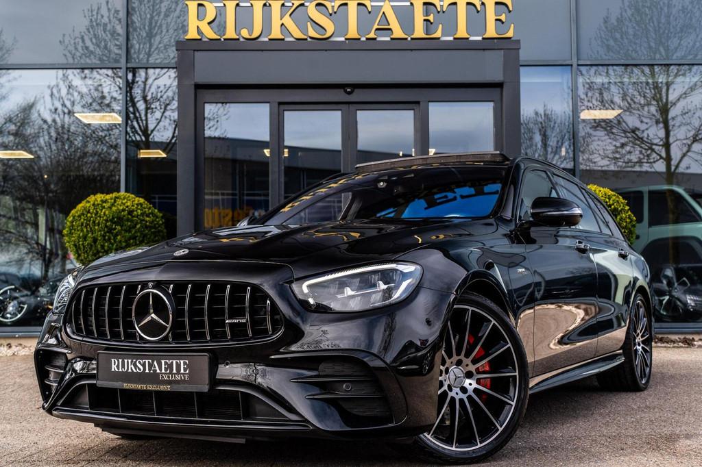 Mercedes E-klasse Estate AMG 53 4MATIC|PANO|360|MEMORY|SFEER, Auto's, Automaat, 435 pk, Gebruikt, Zwart