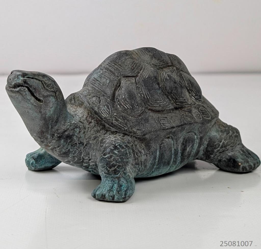 bronzen beeld schildpad, Antiek en Kunst, Ophalen, Brons