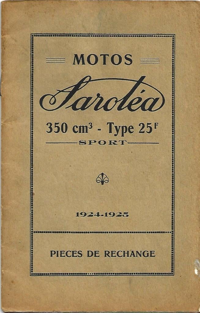 Sarolea 350 cc pieces de rechange onderdelenboek, Motoren, Ophalen of Verzenden, Overige merken
