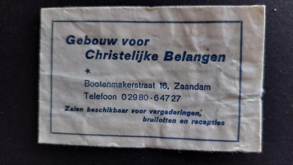 Zaandam, Gebouw voor Christelijke Belangen, Verzenden, Nederland