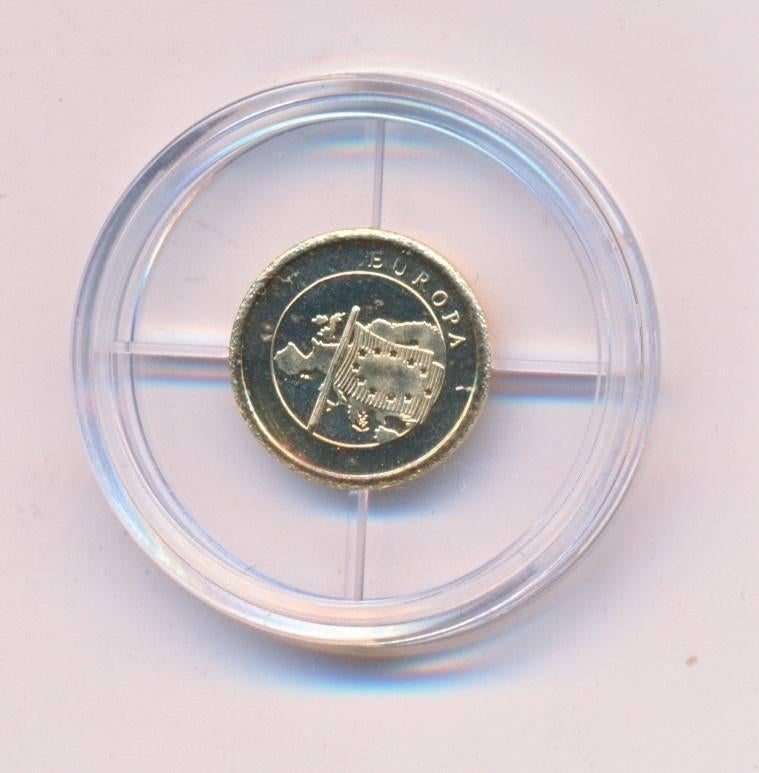 Europa gouden penning halve gram, Postzegels en Munten, Ophalen of Verzenden, Goud, Buitenland