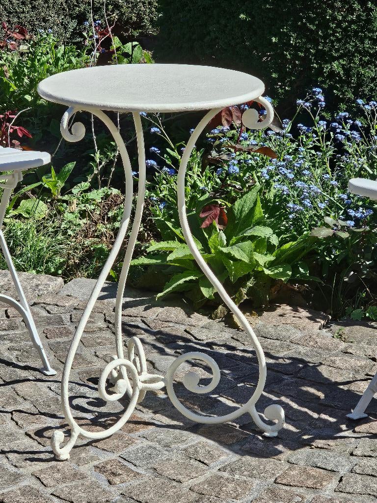 Antiek Frans smeedijzeren BISTRO tafeltje / tuintafeltje, Ophalen of Verzenden