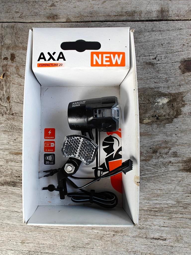 AXA Compactline 20 fietslamp - Nieuw in doos, Ophalen of Verzenden