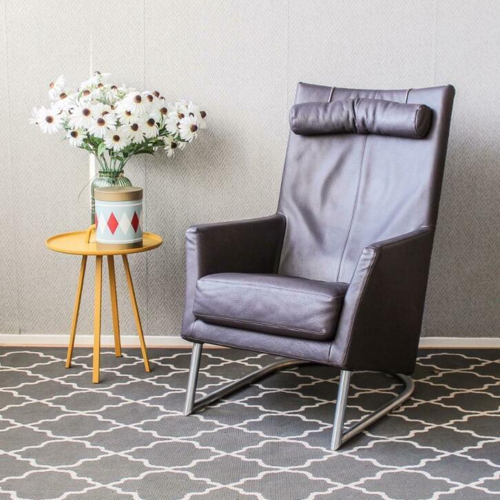 Fraaie Montis Madonna fauteuil - Aubergine, Niet ingevuld, Niet ingevuld, Leer, Ophalen of Verzenden