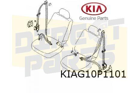 Kia Sorento 3-punts veiligheidsgordel Links zwart (bij raam, Kia, -, Verzenden, -