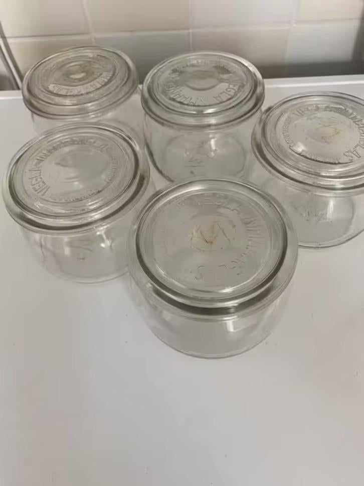 Weckpotten- Vegla - 1/2 liter, Huis en Inrichting, Keuken | Potten en Pannen, Ophalen of Verzenden, Gebruikt, Glas, Pot, Bus of Blik