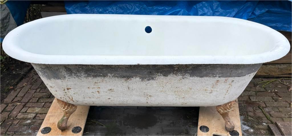 Gietijzeren bad op pootjes - Vintage, Ophalen, Gebruikt, Bad