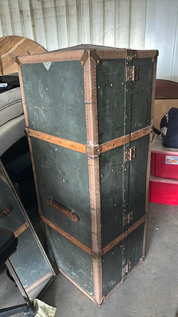 Antieke koffer/kast: Unieke vintage reiskoffer, Ophalen