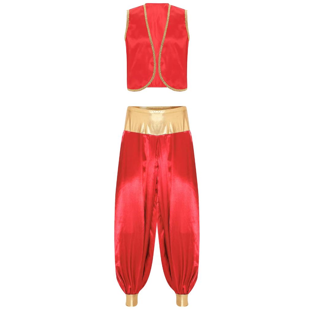 Rood arabische prins kostuum, Kleding | Heren, Carnavalskleding en Feestkleding, Verzenden, Nieuw, Overige maten, Overige thema's