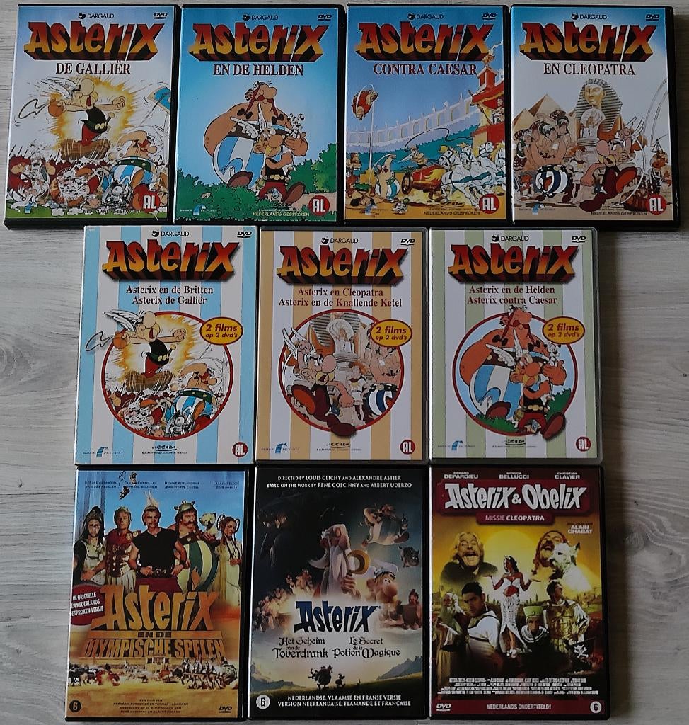 Dvd *** ASTERIX & OBELIX *** 10 stuks, Cd's en Dvd's, Dvd's | Tekenfilms en Animatie, Zo goed als nieuw, Europees, Tekenfilm, Boxset