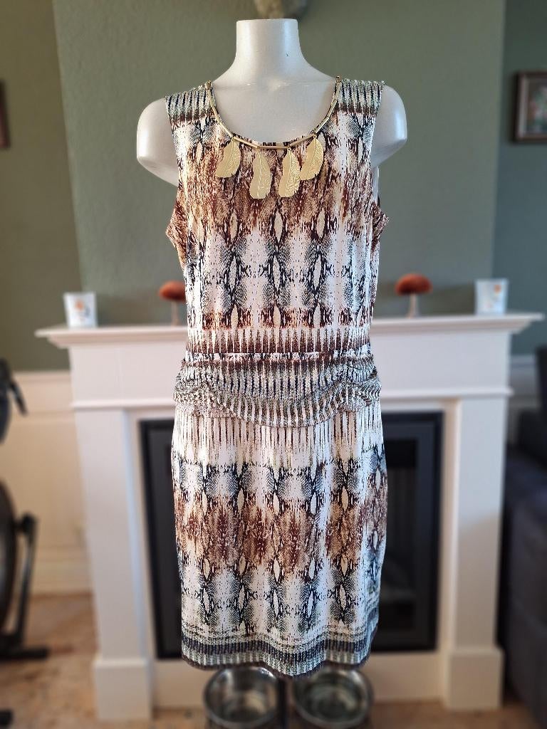 K-Design K design schelpen bedel jurk XL, K-design, Overige kleuren, Verzenden, Maat 42/44 (L)