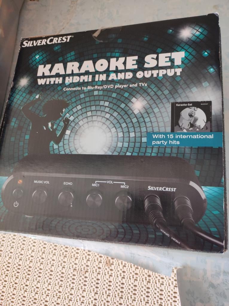 SilverCrest Karaokeset met HDMI in- en uitgang, Ophalen of Verzenden, Zo goed als nieuw, Complete set
