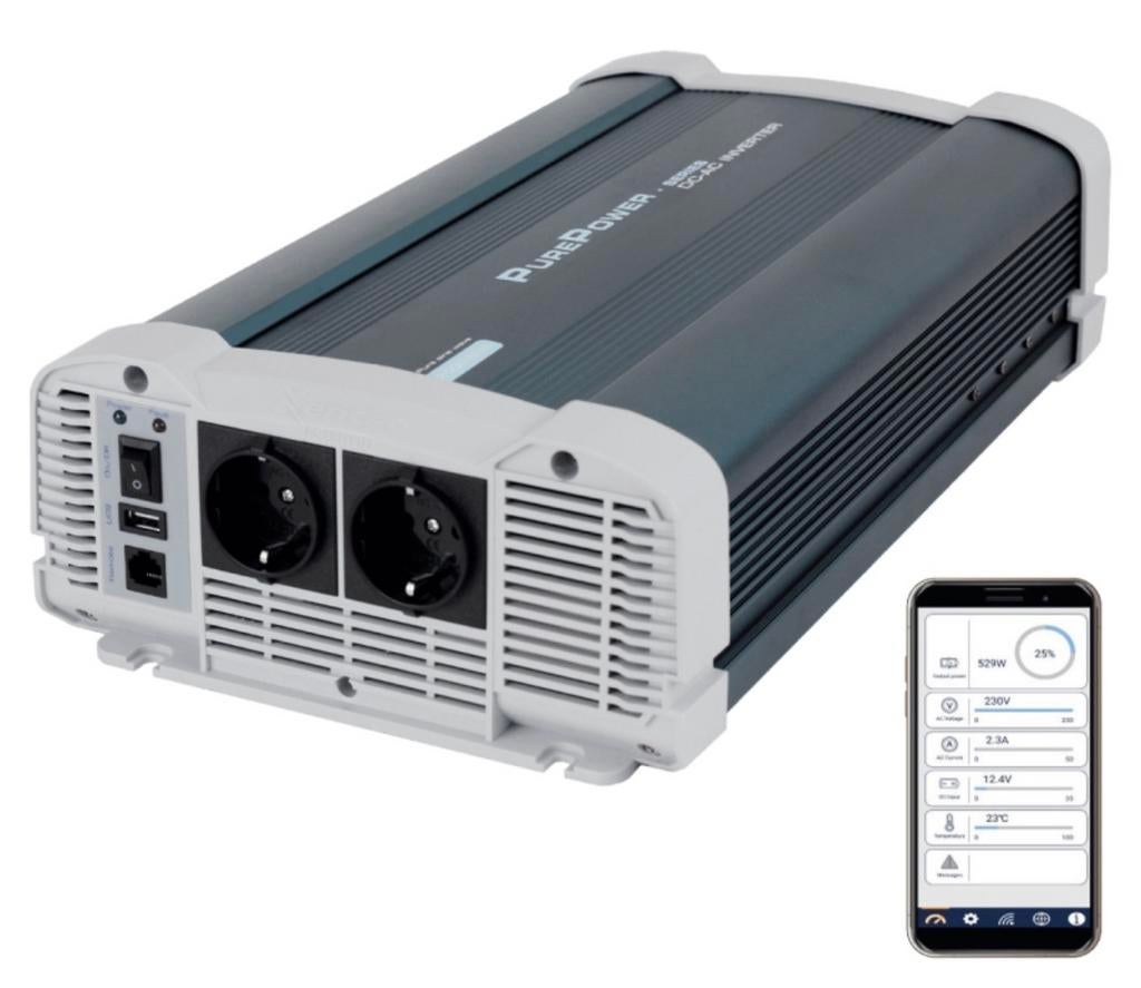Omvormer 12v 2000w Zuivere sinus - Xenteq PurePower, Ophalen of Verzenden, Zo goed als nieuw