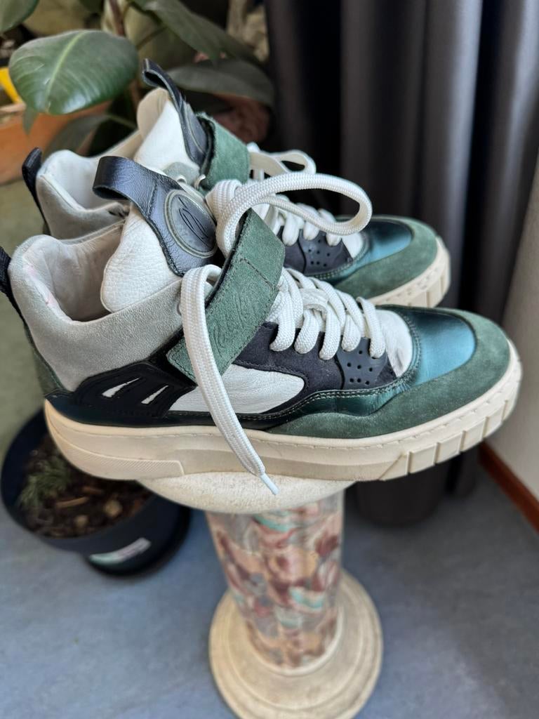 Red-Rag Red Rag  Hoge sneakers Leren Sneaker Dames Groen, Verzenden, Zo goed als nieuw, Groen, Sneakers of Gympen