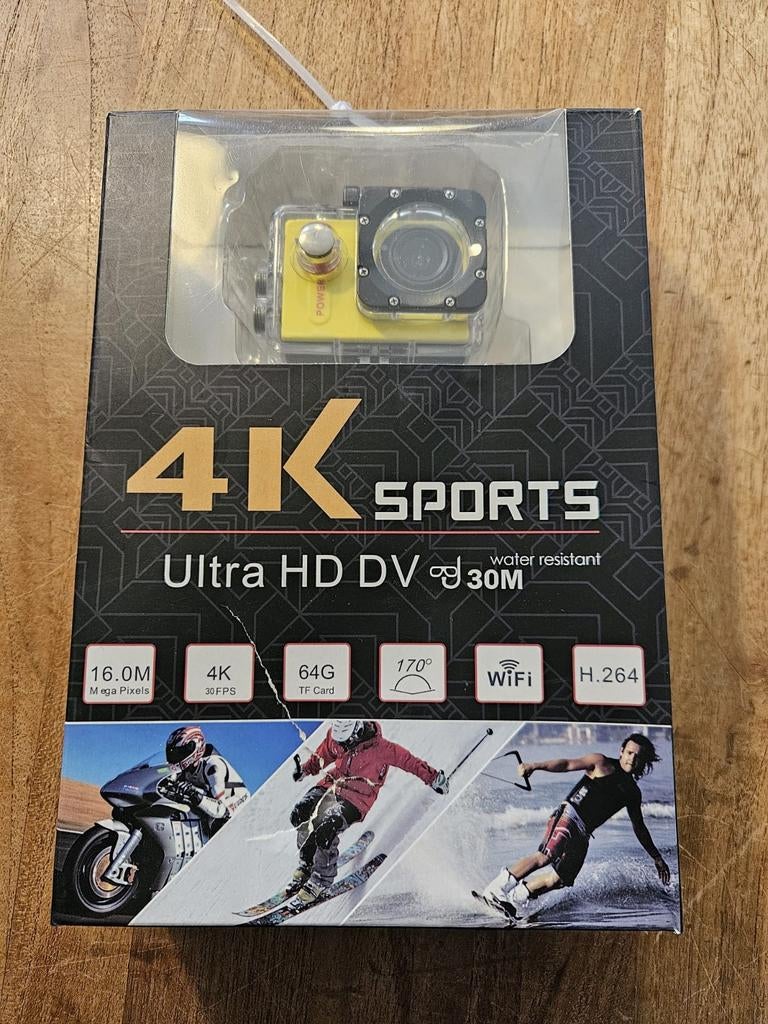 4K Sports Ultra HD DV actiecamera geel, Ophalen, ., @, .