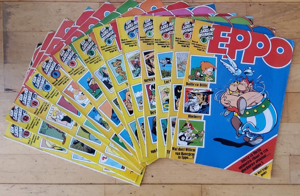 Eppo 1975 week 40 t.m. 52 - Senioren Sociëteit Leeuwarden, Meerdere stripboeken, Ophalen of Verzenden, Gelezen