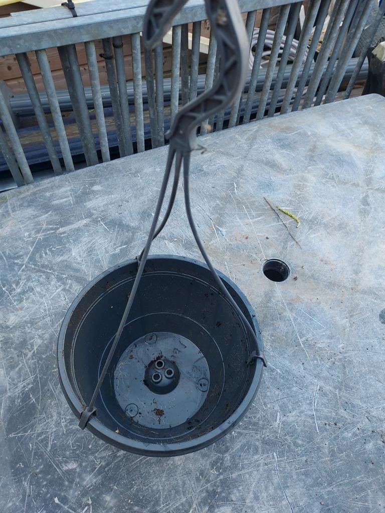 Donkere hangpot voor bloemen of planten, Ophalen of Verzenden, Rond, Minder dan 30 cm