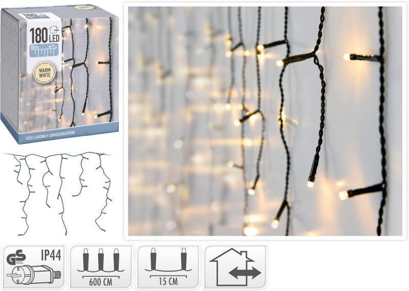 Kerst IJspegel Verlichting 180 LED, Ophalen, Nieuw