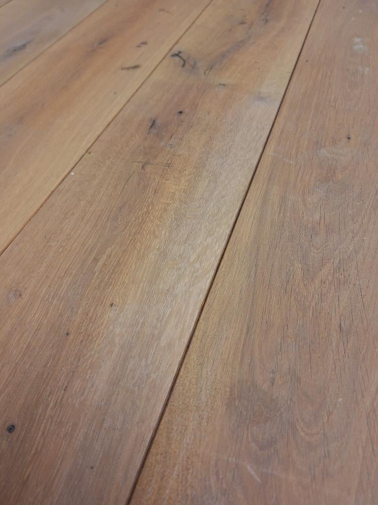 36 m2 massief rustiek eiken vloer  19 cm breed 20 mm dik, Ophalen, Gebruikt, Vloerdelen of -planken, 10 m² of meer