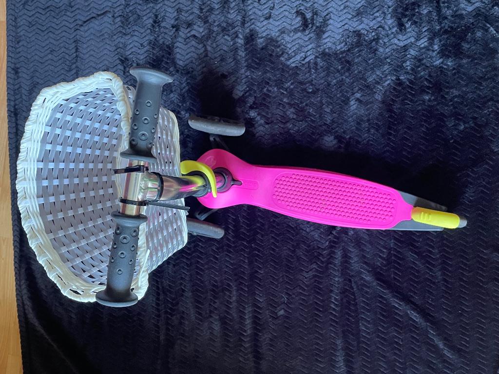 Kinderstep roze + mandje, Fietsen en Brommers, Steps, Ophalen, Gebruikt, Gewone step, Oxelo