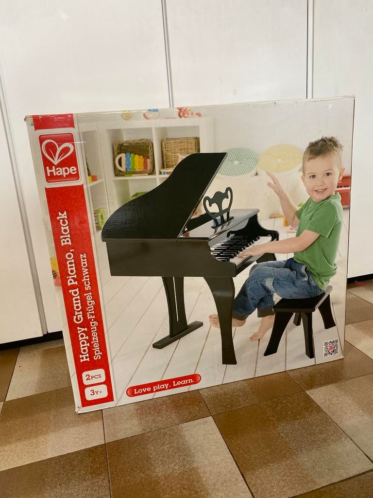 Hape Happy Grand Piano Zwart, Ophalen of Verzenden, Zo goed als nieuw, Overige typen