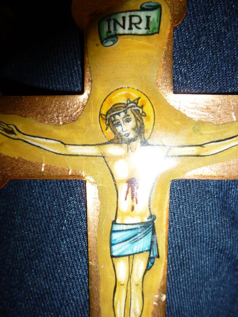 gesign v woltermans emaille geschilderd kruis 30ies paridon, Ophalen of Verzenden