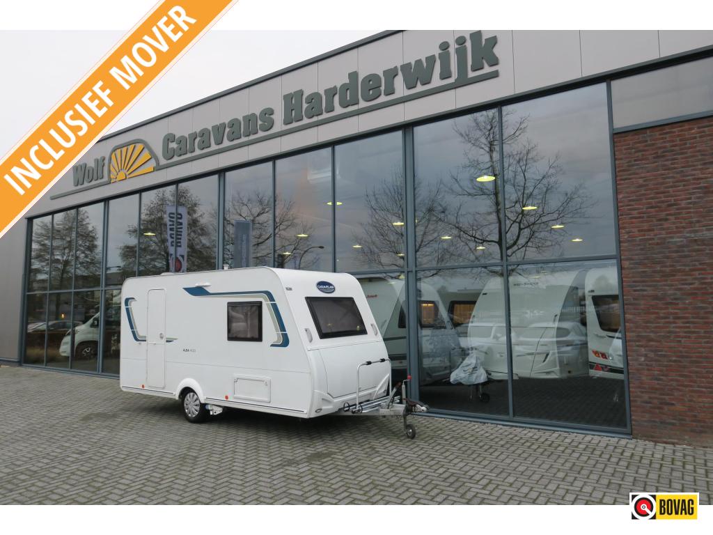 Caravelair Alba 400 MOVER+VOORTENT+FIETSENDR, Bedrijf, Treinzit, 750 - 1000 kg, Kachel